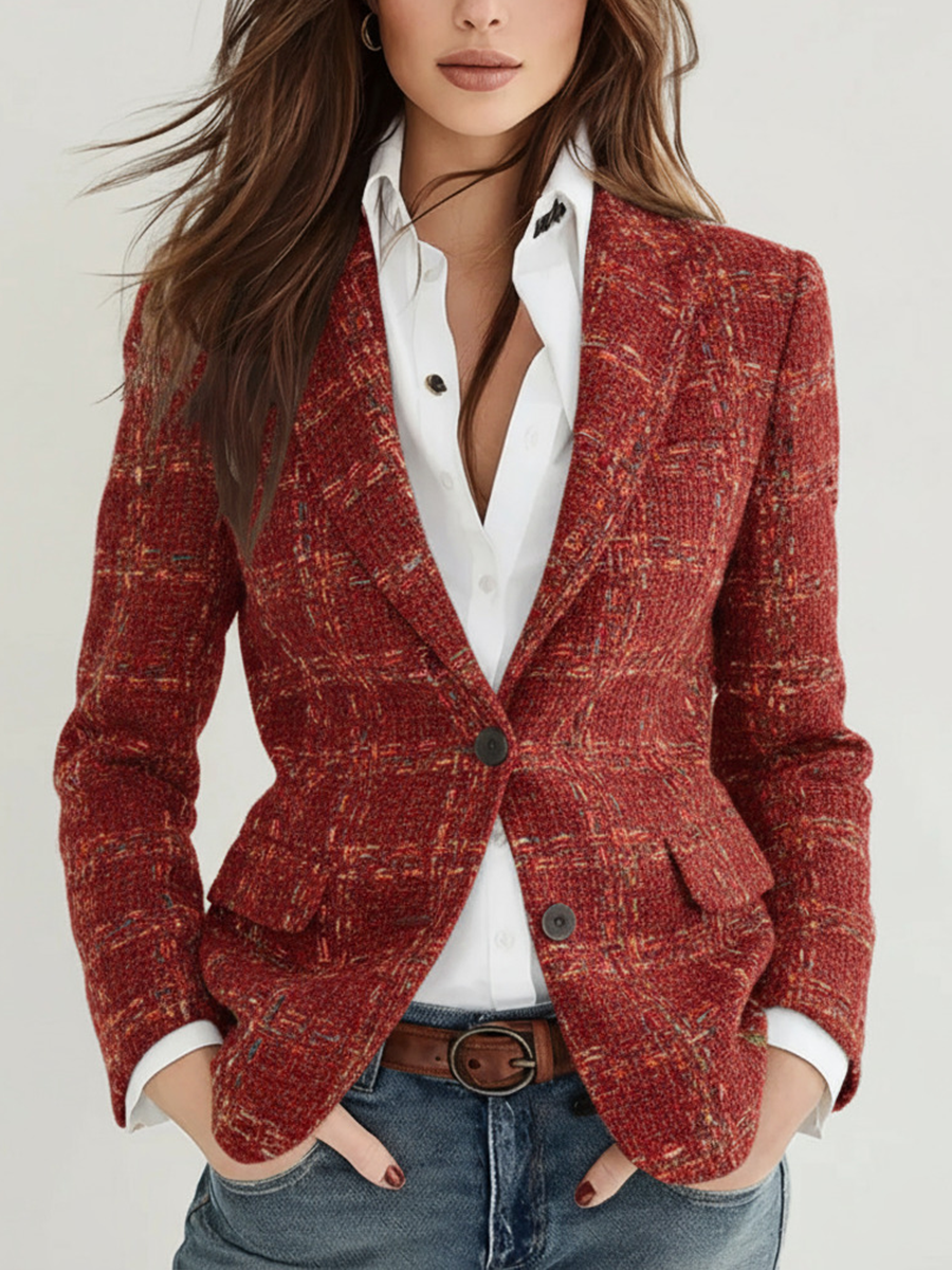 Retro Plaid Blazer