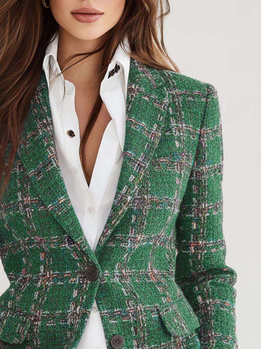 Retro Plaid Blazer