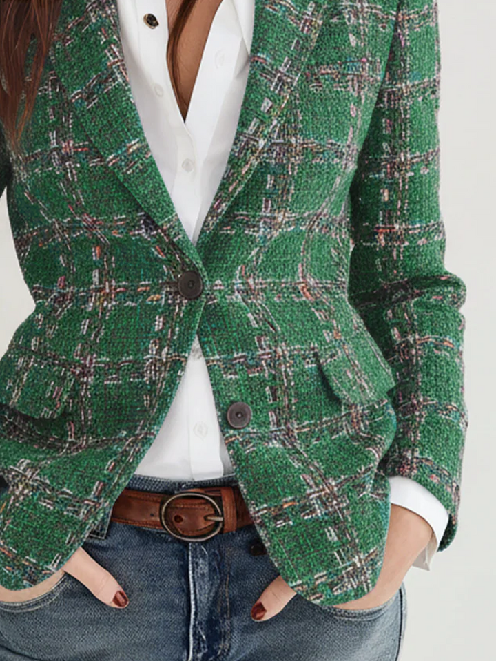 Retro Plaid Blazer