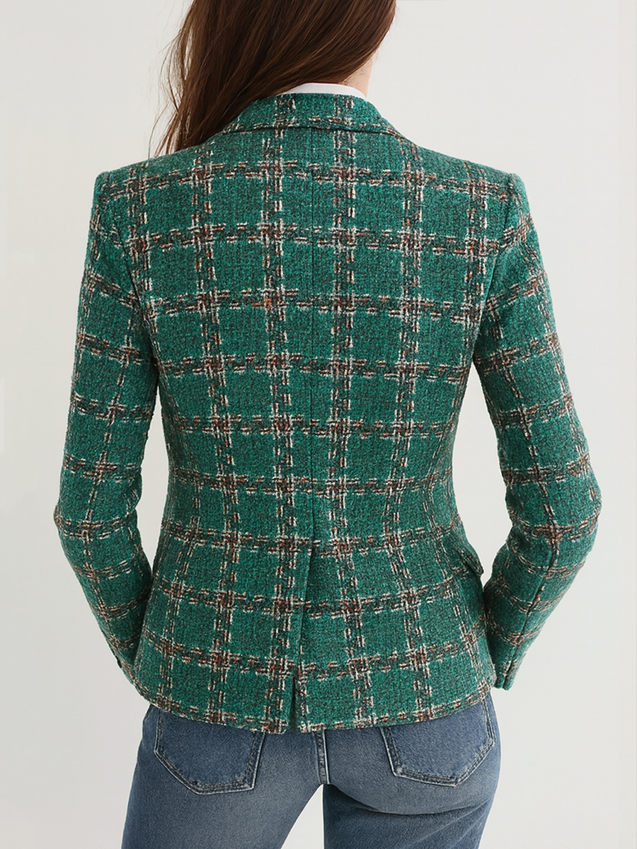 Retro Plaid Blazer