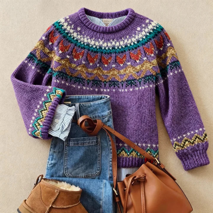 Vossara | Classic Vintage Knit Sweater