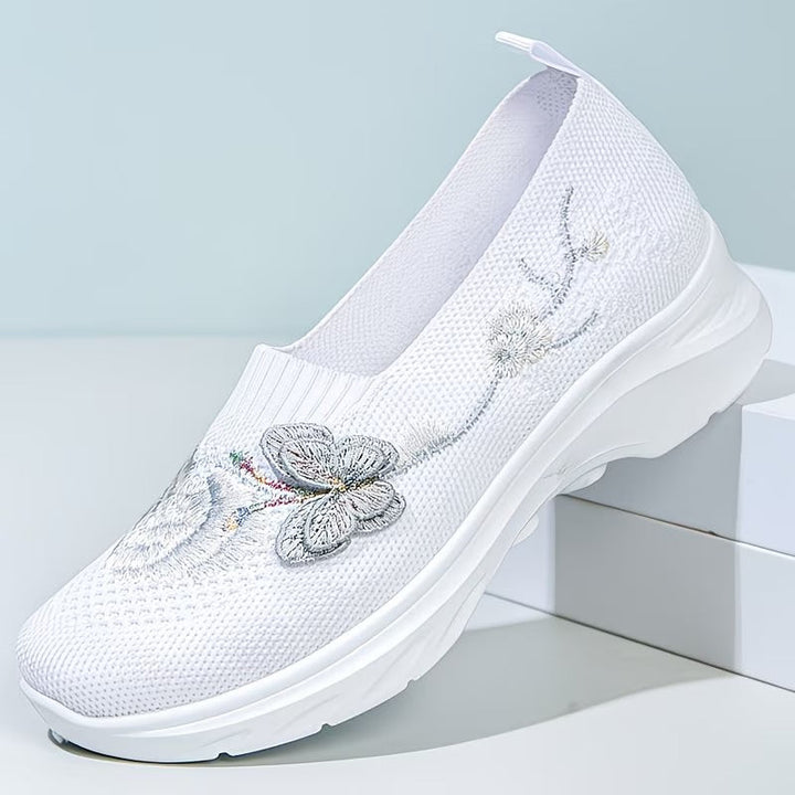 Carolyn - Butterfly Embroidered Loafers