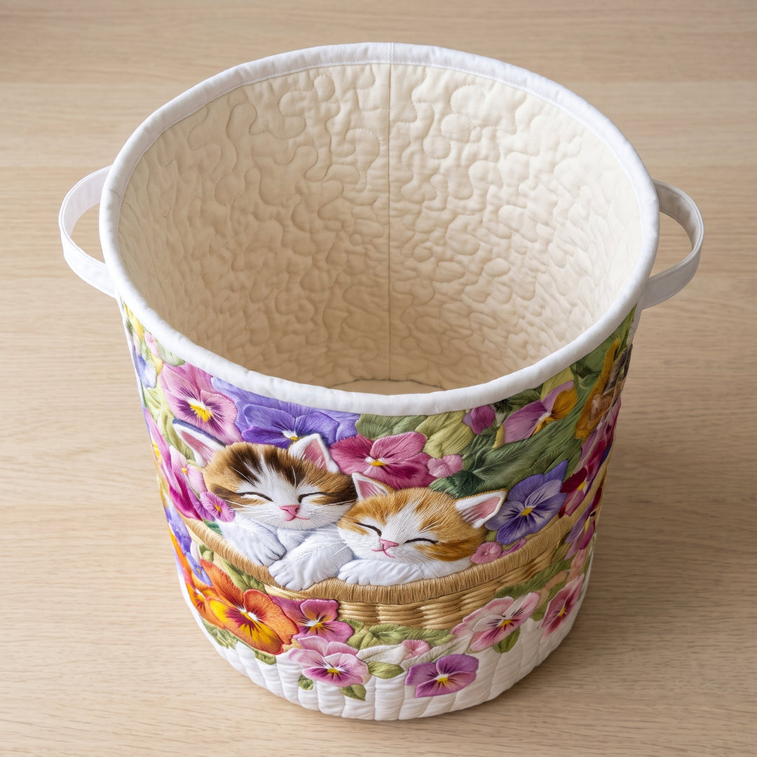Feline Chaos / Quilted Basket