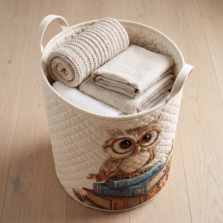 Owl / Quilted Basket