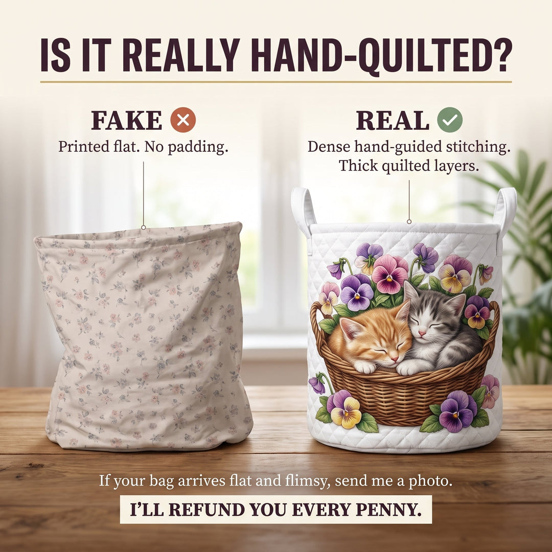 Feline Chaos / Quilted Basket