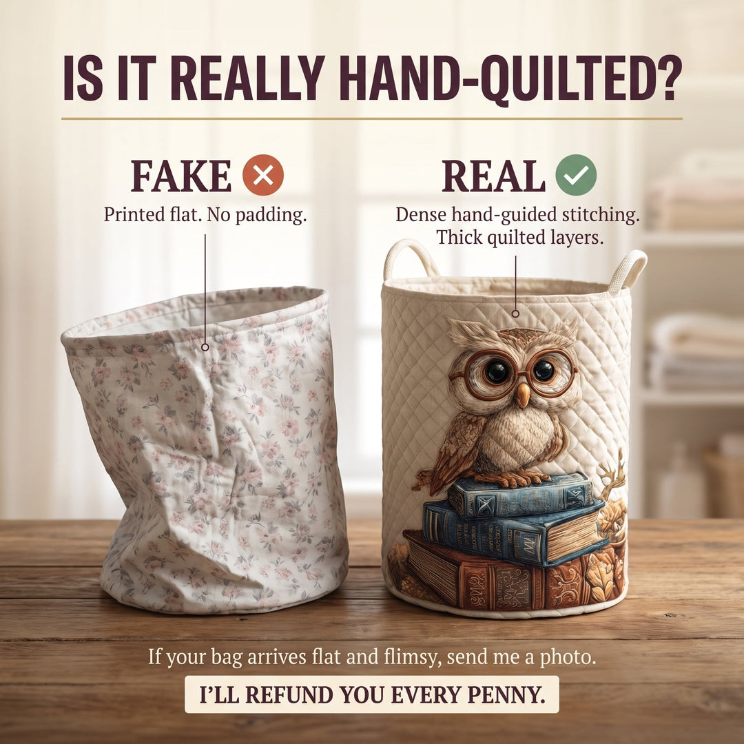 Owl / Quilted Basket