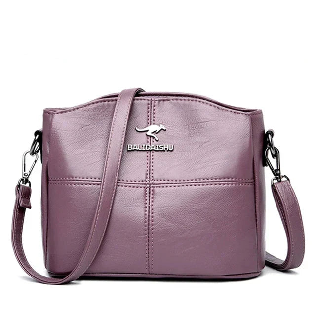 Chic Embroidered Leather Tote and Crossbody Bag for Women