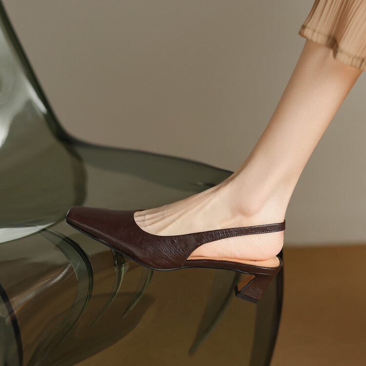 Ersa Genuine Leather Slingbacks