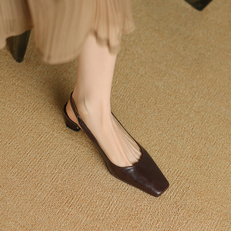 Ersa Genuine Leather Slingbacks