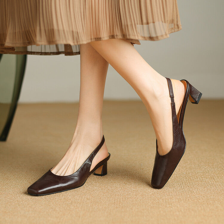 Ersa Genuine Leather Slingbacks
