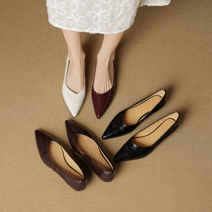 Fauna Genuine Leather Flats