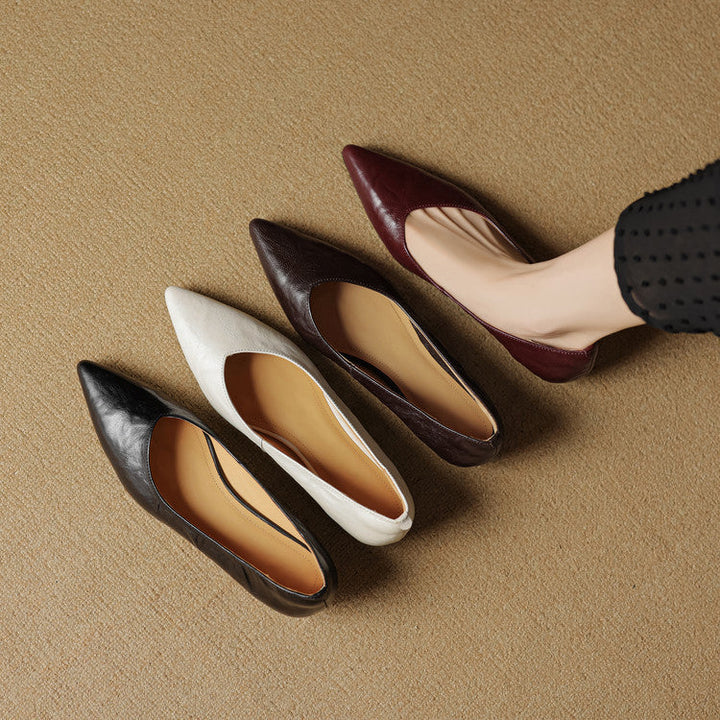 Fauna Genuine Leather Flats