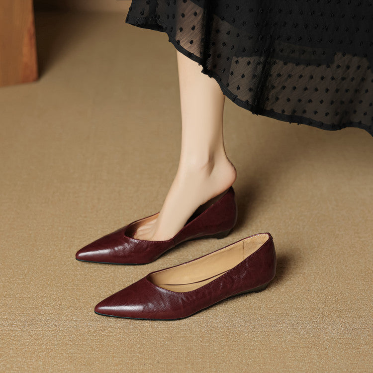 Fauna Genuine Leather Flats