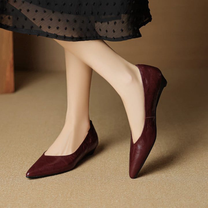 Fauna Genuine Leather Flats