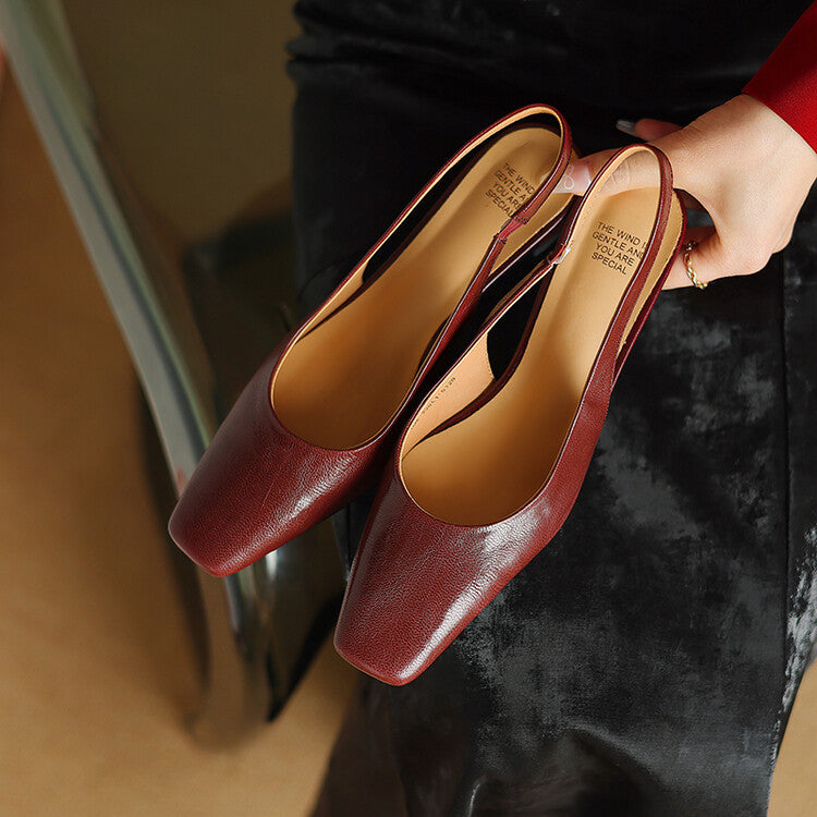 Ersa Genuine Leather Slingbacks