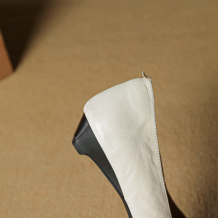 Fauna Genuine Leather Flats