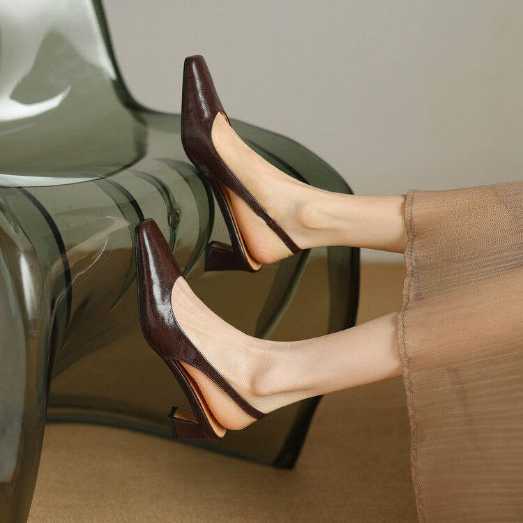Ersa Genuine Leather Slingbacks