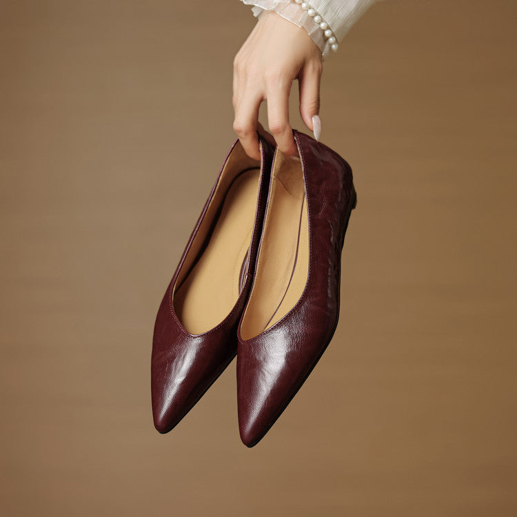Fauna Genuine Leather Flats