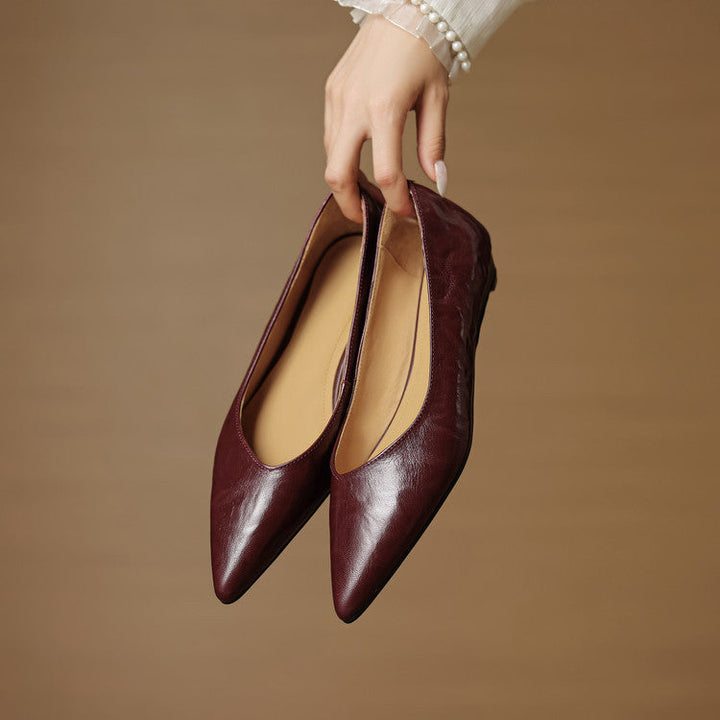 Fauna Genuine Leather Flats