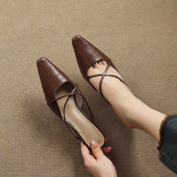 Gloria Genuine Leather Mules