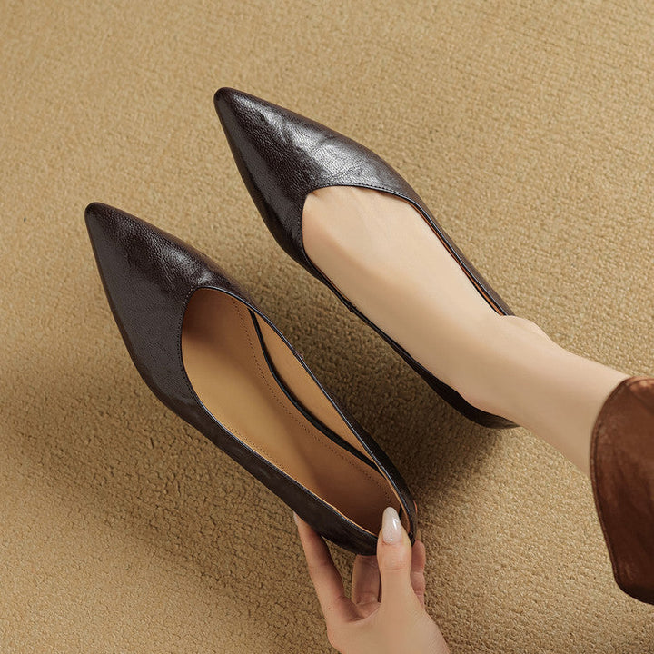 Fauna Genuine Leather Flats