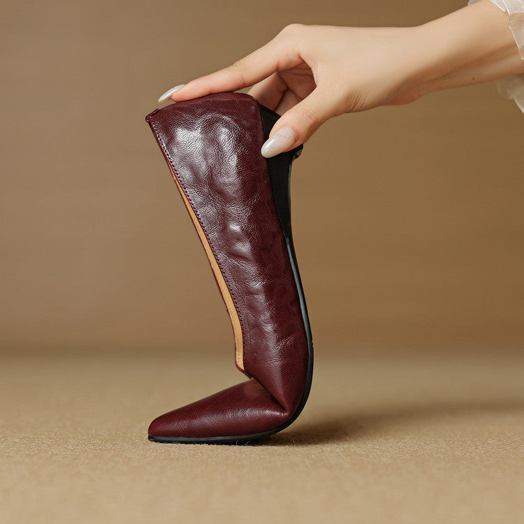 Fauna Genuine Leather Flats