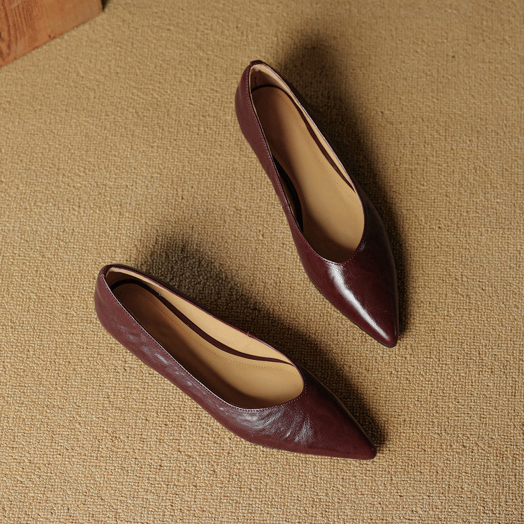 Fauna Genuine Leather Flats