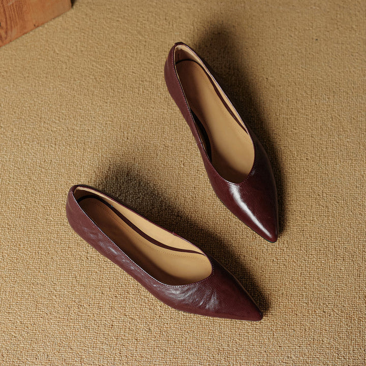Fauna Genuine Leather Flats