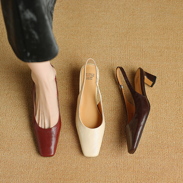 Ersa Genuine Leather Slingbacks