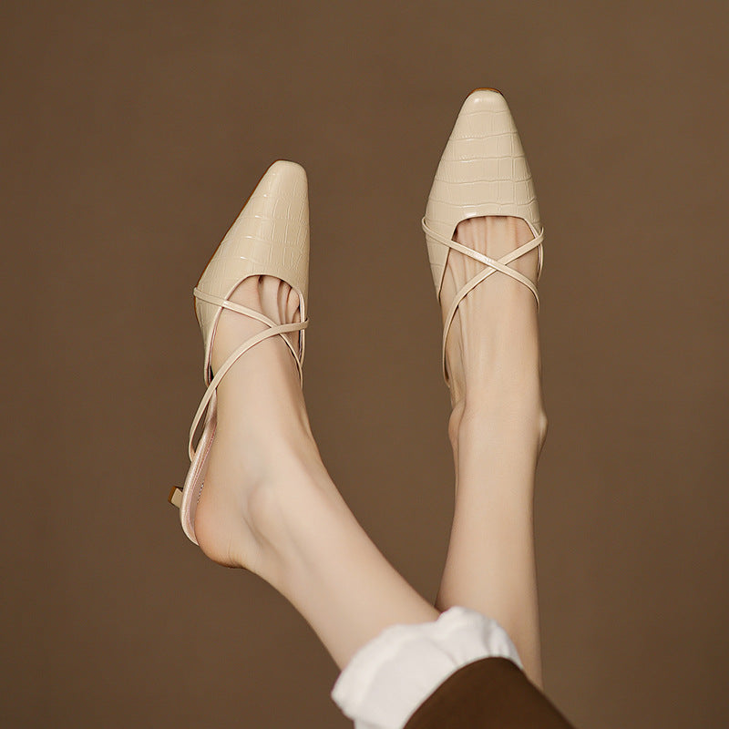 Gloria Genuine Leather Mules