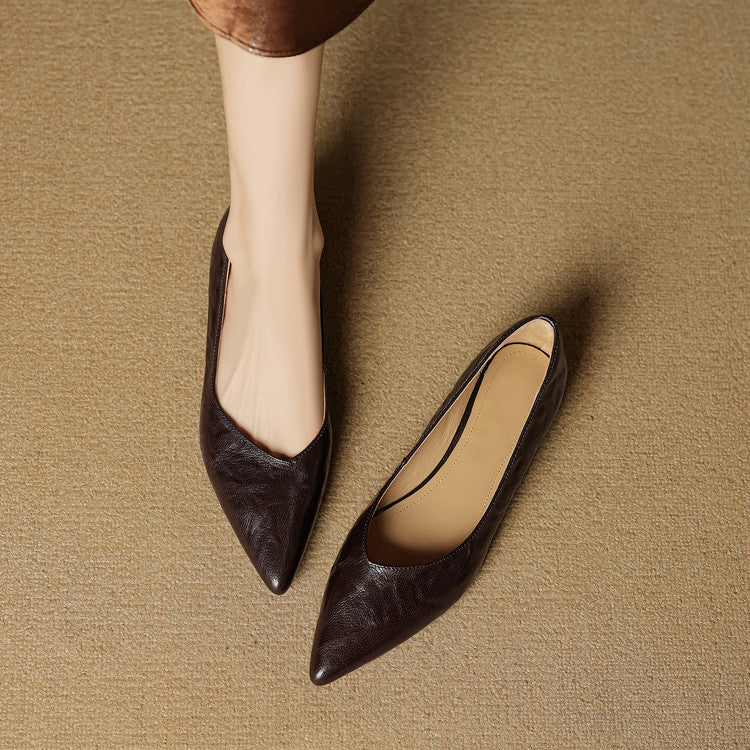 Fauna Genuine Leather Flats