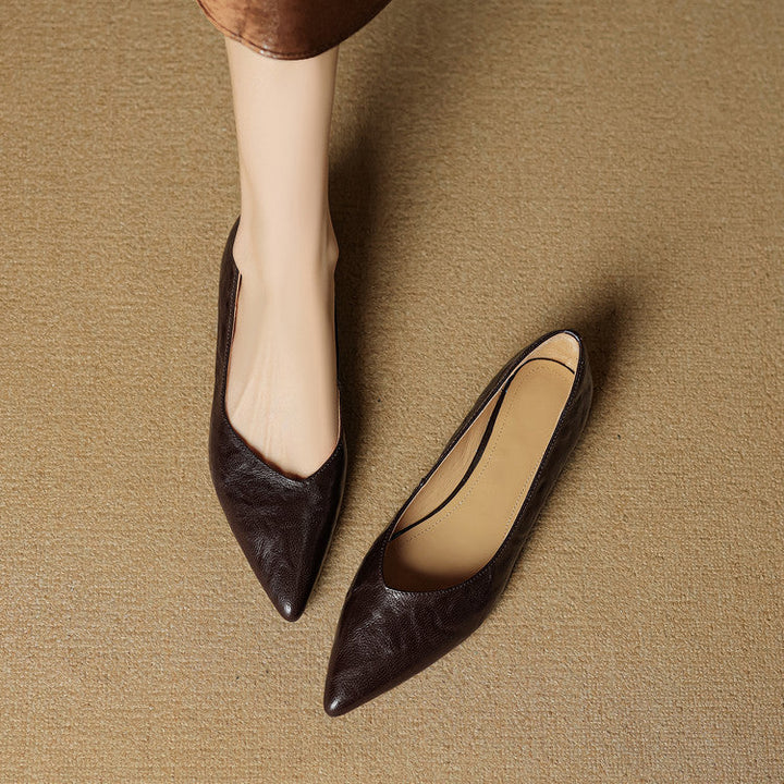 Fauna Genuine Leather Flats
