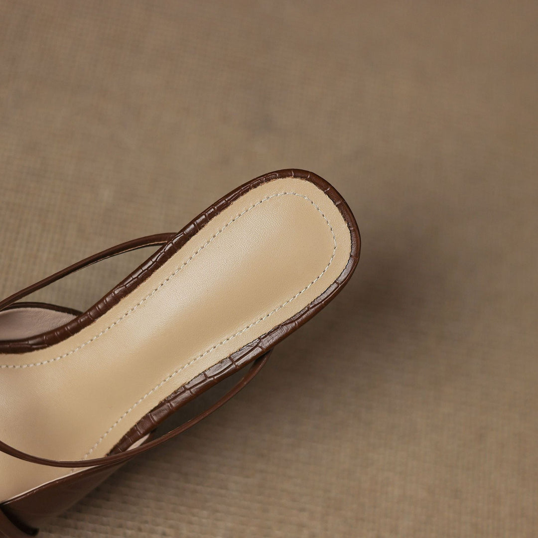 Gloria Genuine Leather Mules