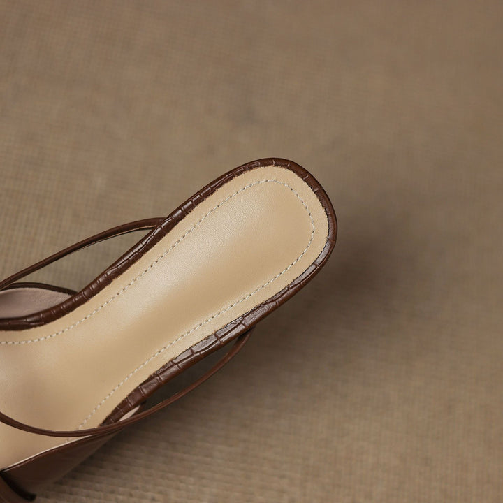 Gloria Genuine Leather Mules