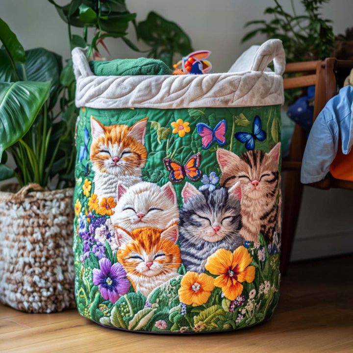 Cat Cuddle Corner / Quilted Basket