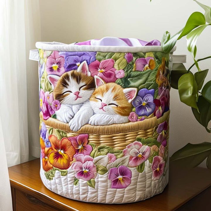 Feline Chaos / Quilted Basket