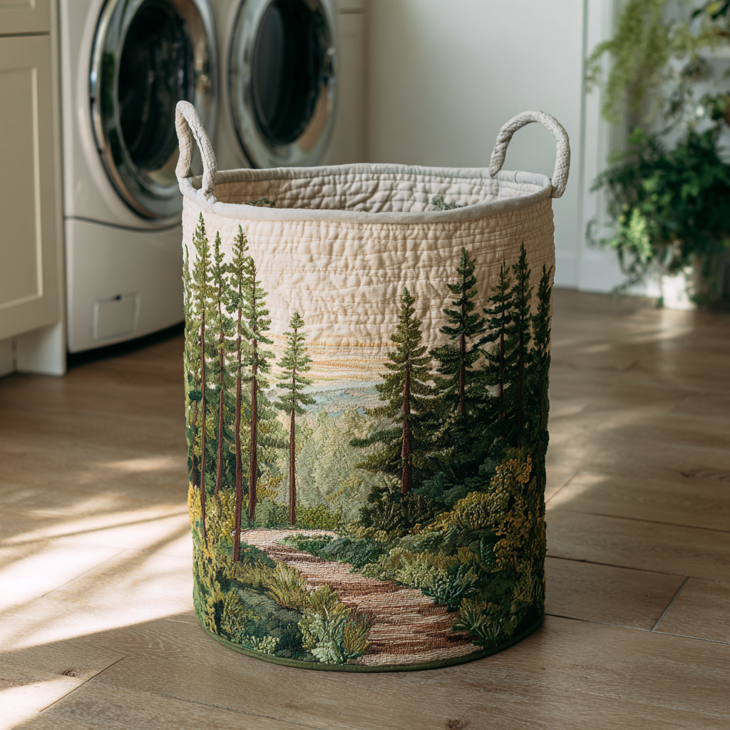 Forest Path / Quilted Basket