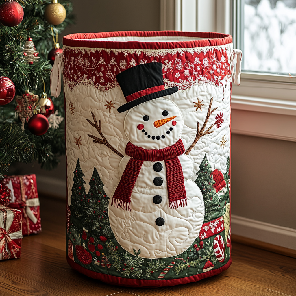 Happy Snowman / Quilted Basket