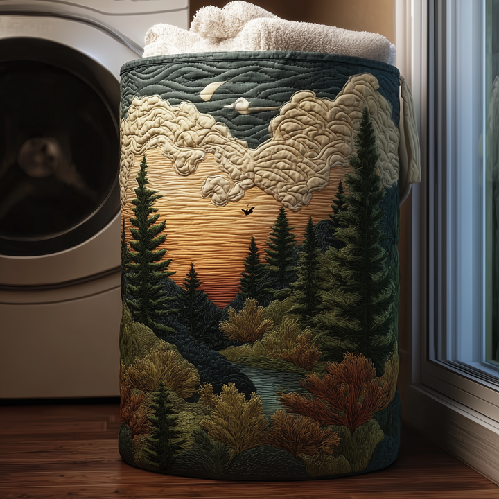Pines at Sunset II / Quilted Basket