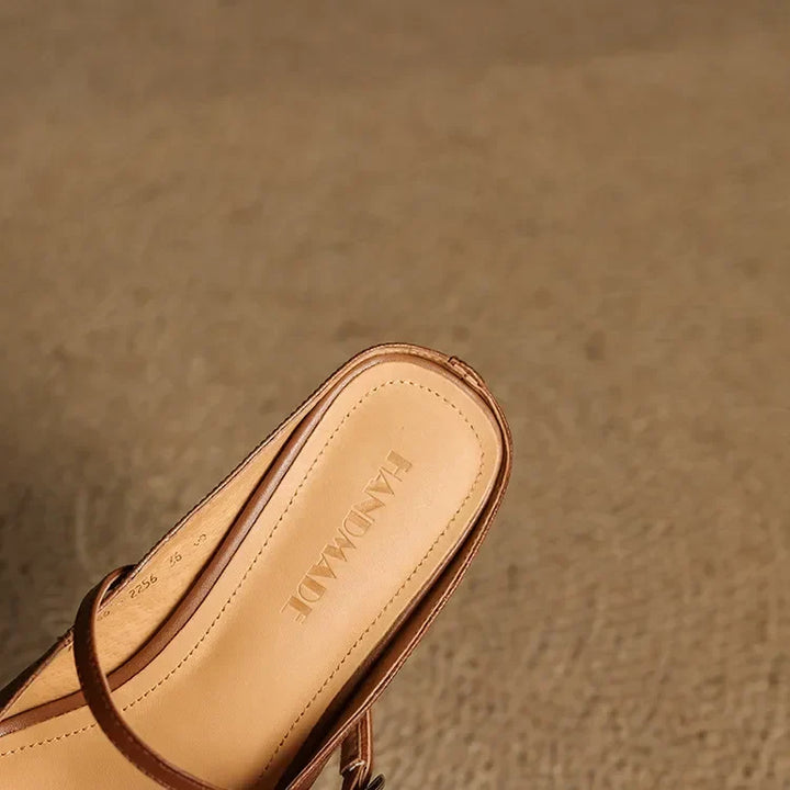Becky Genuine Leather Mules