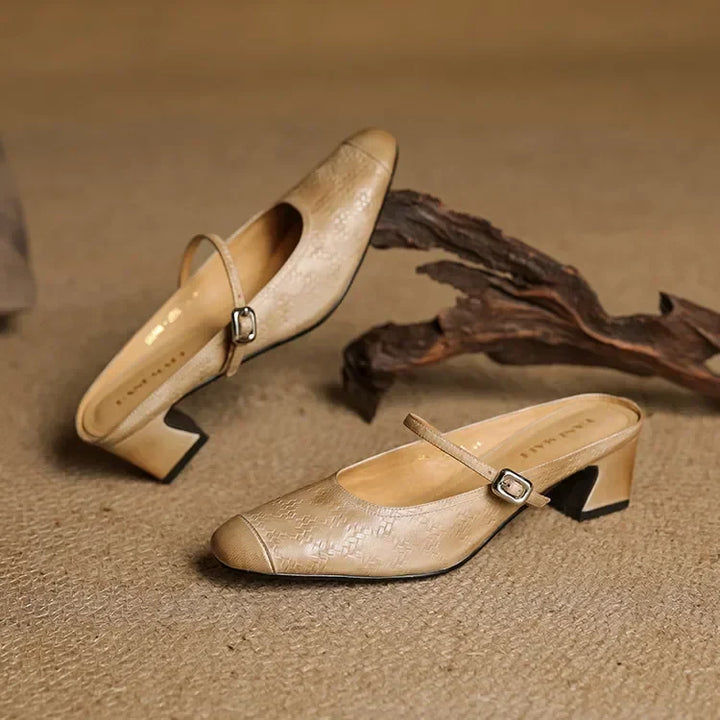 Becky Genuine Leather Mules