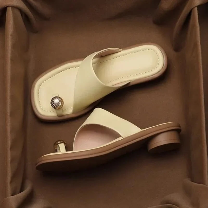 Maeve - Leather Slides