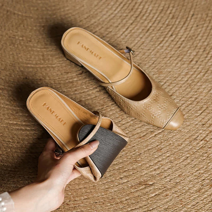 Becky Genuine Leather Mules