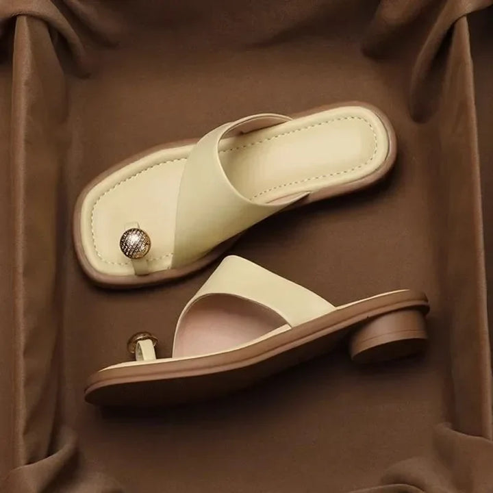 Maeve - Leather Slides
