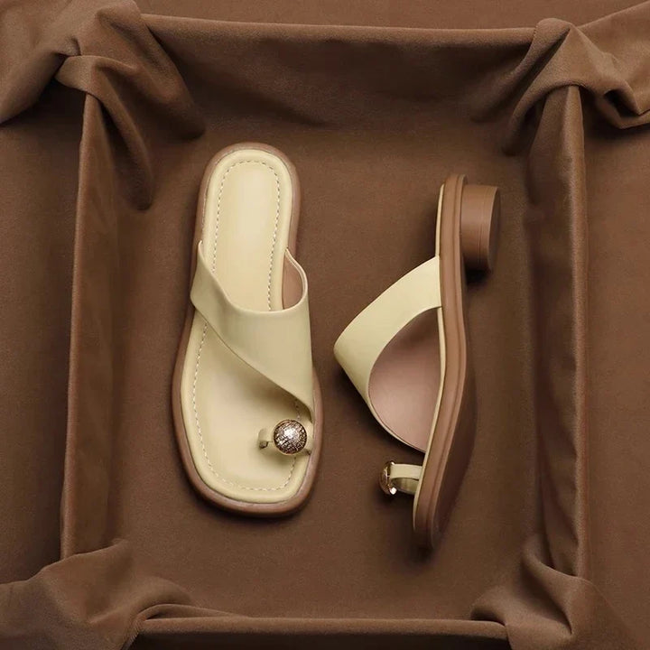 Maeve - Leather Slides