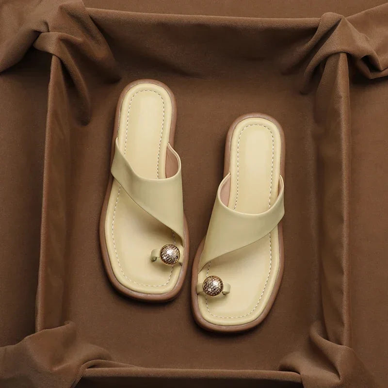 Maeve - Leather Slides