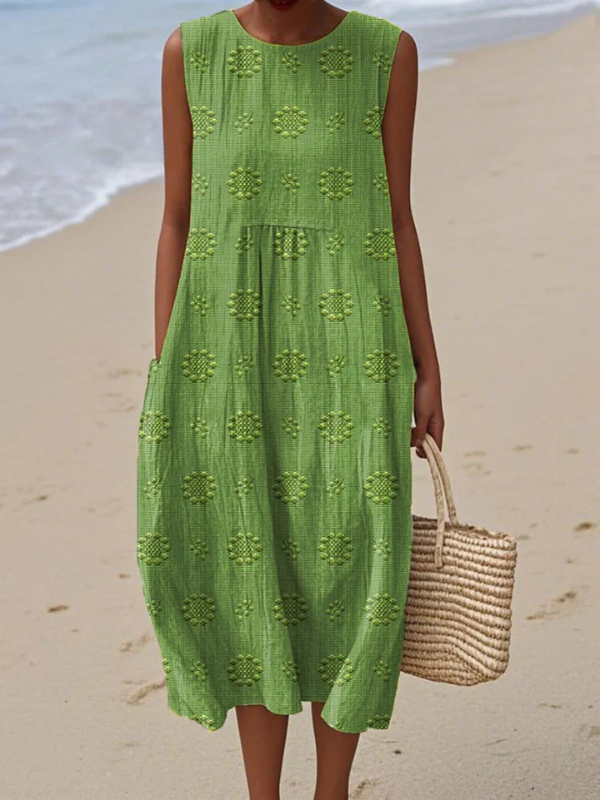 CANDACE | Embroidered Midi Dress