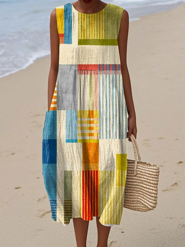IVY | Geometric Midi Dress