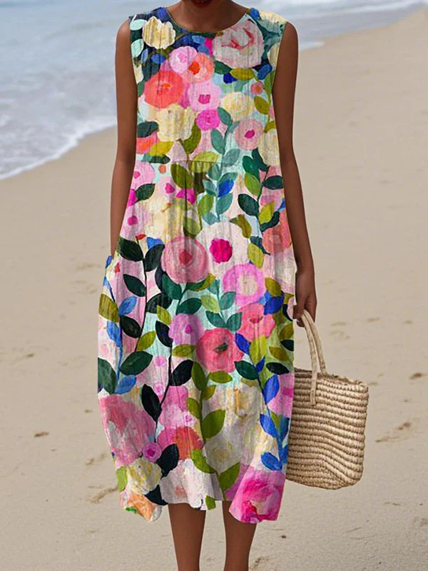 AMBER | Floral Midi Dress