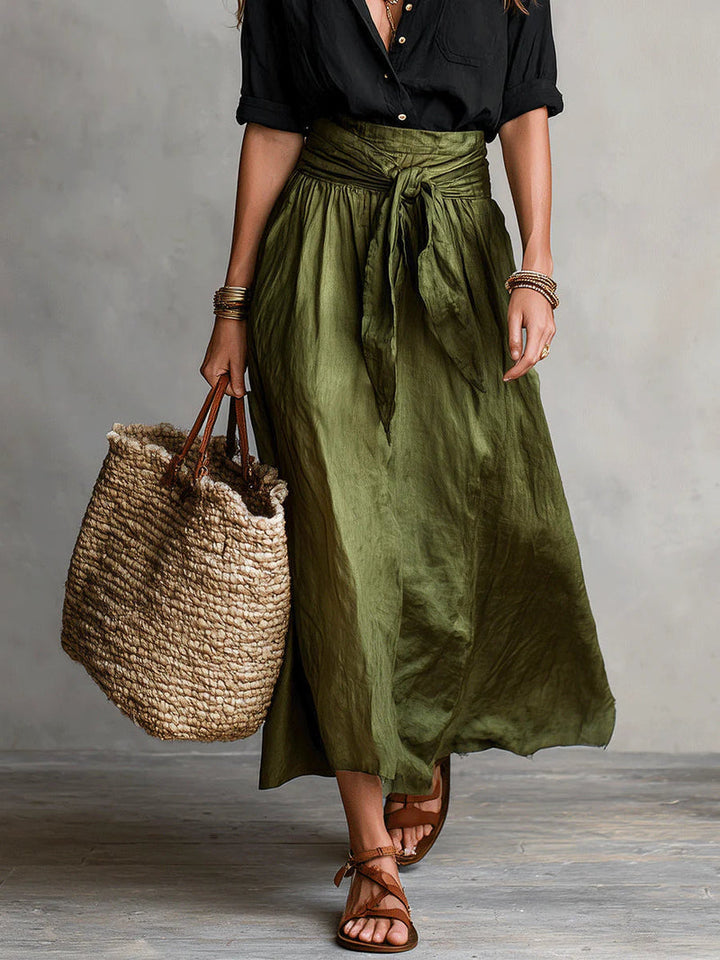 RIVER | SHIRT &amp; MIDI SKIRT SET